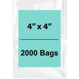4X4 inches Clear Flat Poly Bags 1.5Mil Open Top (LDPE)