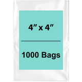 4X4 inches Clear Flat Poly Bags 1.5Mil Open Top (LDPE)