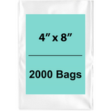 4X8 inches Clear Flat Poly Bags 1.5Mil Open Top (LDPE)