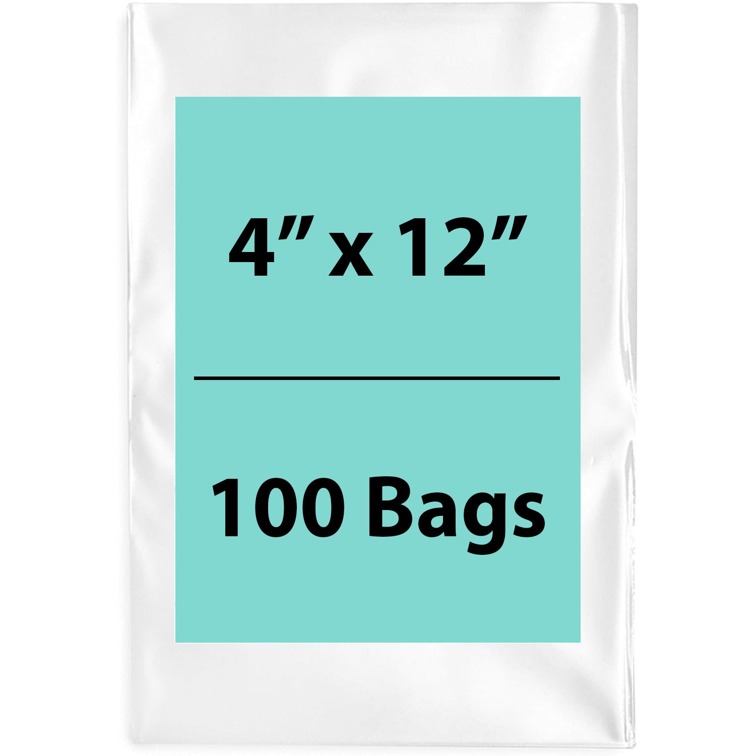 Clear Poly Bags 1.5Mil 4X12 Flat Open Top (LDPE)