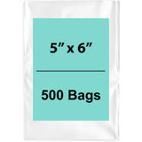 Clear Poly Bags 5"X6" 1.5 Mil LDPE 500 Bags