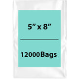 LDPE Clear Poly Bags 5x8 inches 12000 Bags