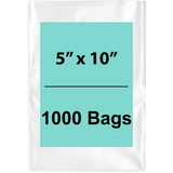 Clear Poly Bags 5"X10" 1.5 Mil 1000 Bags