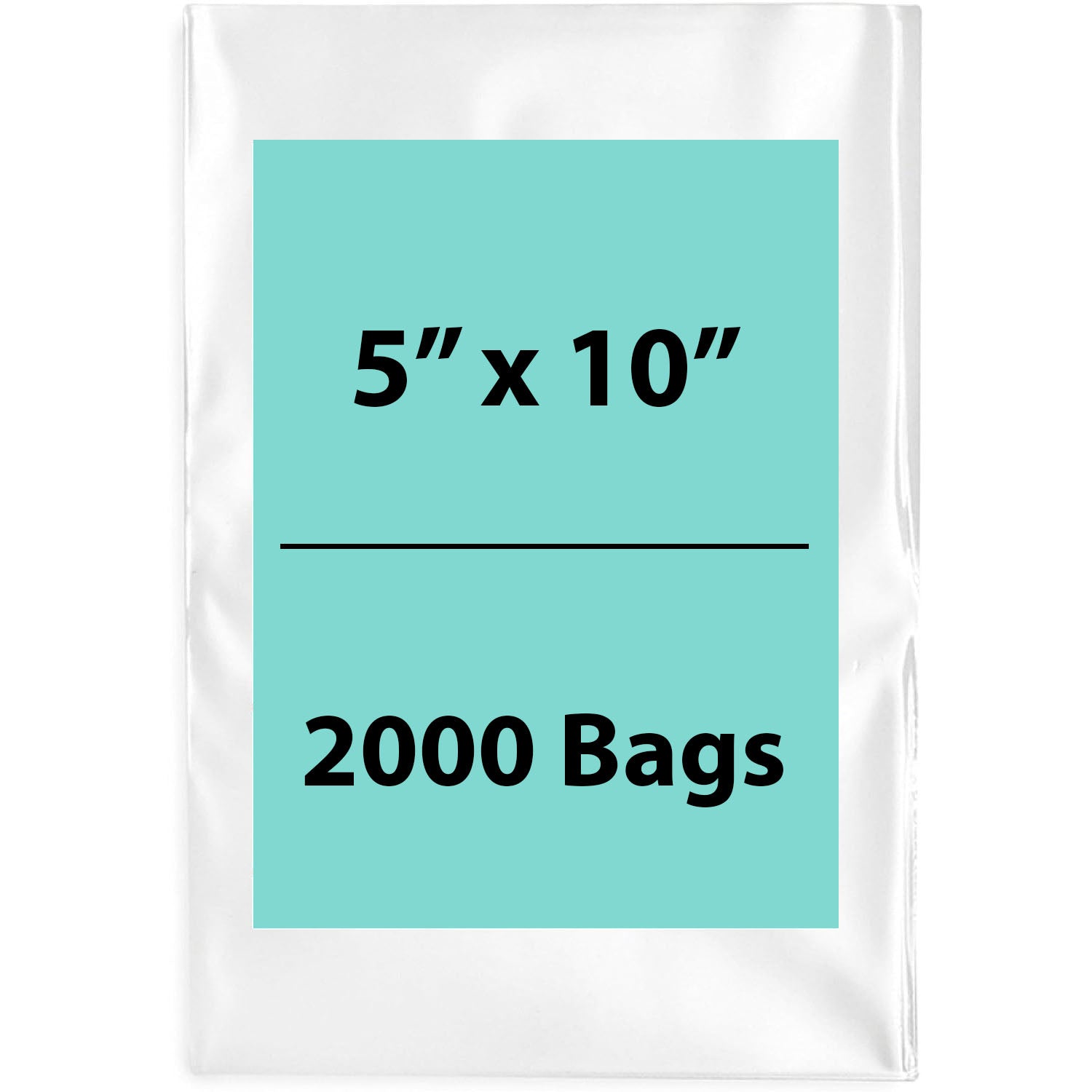 Clear Poly Bags 1.5Mil 5X10 Flat Open Top (LDPE)
