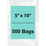 Clear Poly Bags 5"X10" 1.5 Mil 500 Bags