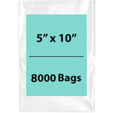 LDPE Clear Poly Bags 5x10 inches 8000 Bags