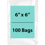 6X6 inches Clear Flat Poly Bags 1.5Mil Open Top (LDPE)