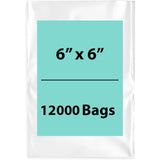 LDPE Clear Poly Bags 6x6 inches 12000 Bags