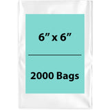 6X6 inches Clear Flat Poly Bags 1.5Mil Open Top (LDPE)