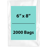 Clear Poly Bags 1.5Mil 6X8 Flat Open Top (LDPE)