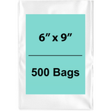 6X9 inches Clear Flat Poly Bags 1.5Mil Open Top (LDPE)