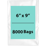 LDPE Clear Poly Bags 6x9 inches 8000 Bags