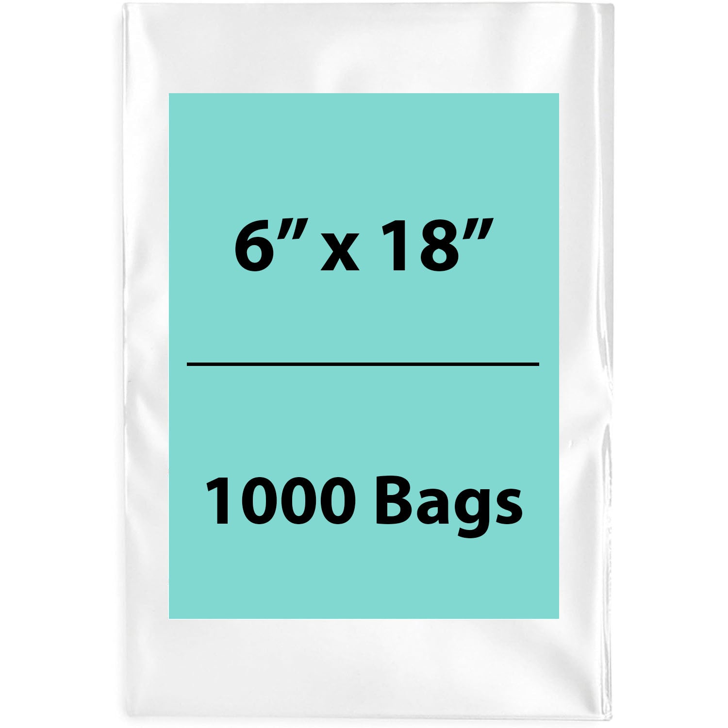 Clear Poly Bags 1.5Mil 6X18 Flat Open Top (LDPE)