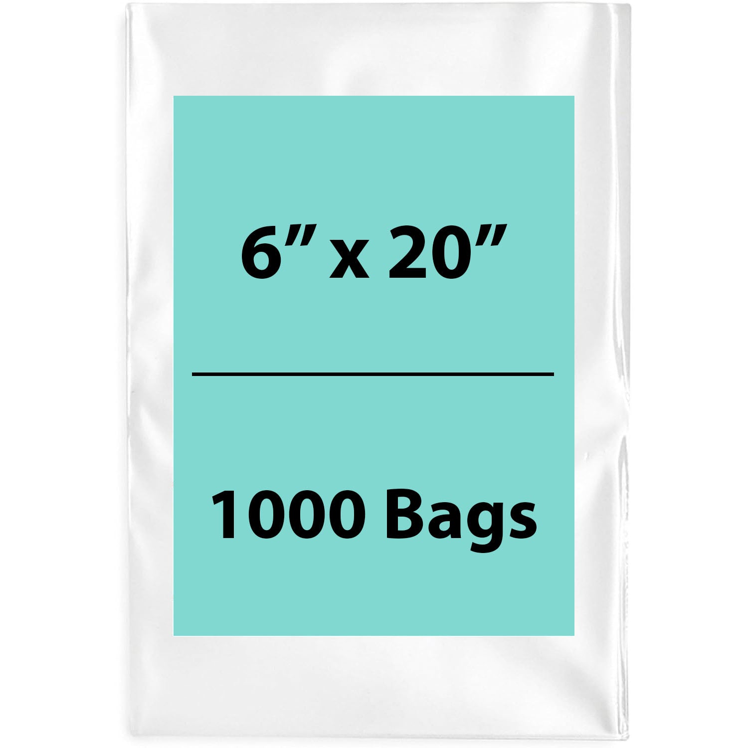 Clear Poly Bags 1.5Mil 6X20 Flat Open Top (LDPE)
