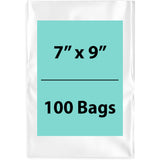 7X9 inches Clear Flat Poly Bags 1.5Mil Open Top (LDPE)