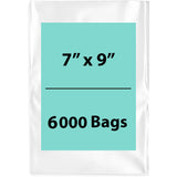 LDPE Clear Poly Bags 7X9 inches 6000 Bags