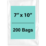 7X10 inches Clear Flat Poly Bags 1.5Mil Open Top (LDPE)