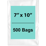 7X10 inches Clear Flat Poly Bags 1.5Mil Open Top (LDPE)