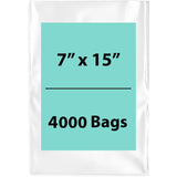 LDPE Clear Poly Bags 7X15 inches 4000 Bags