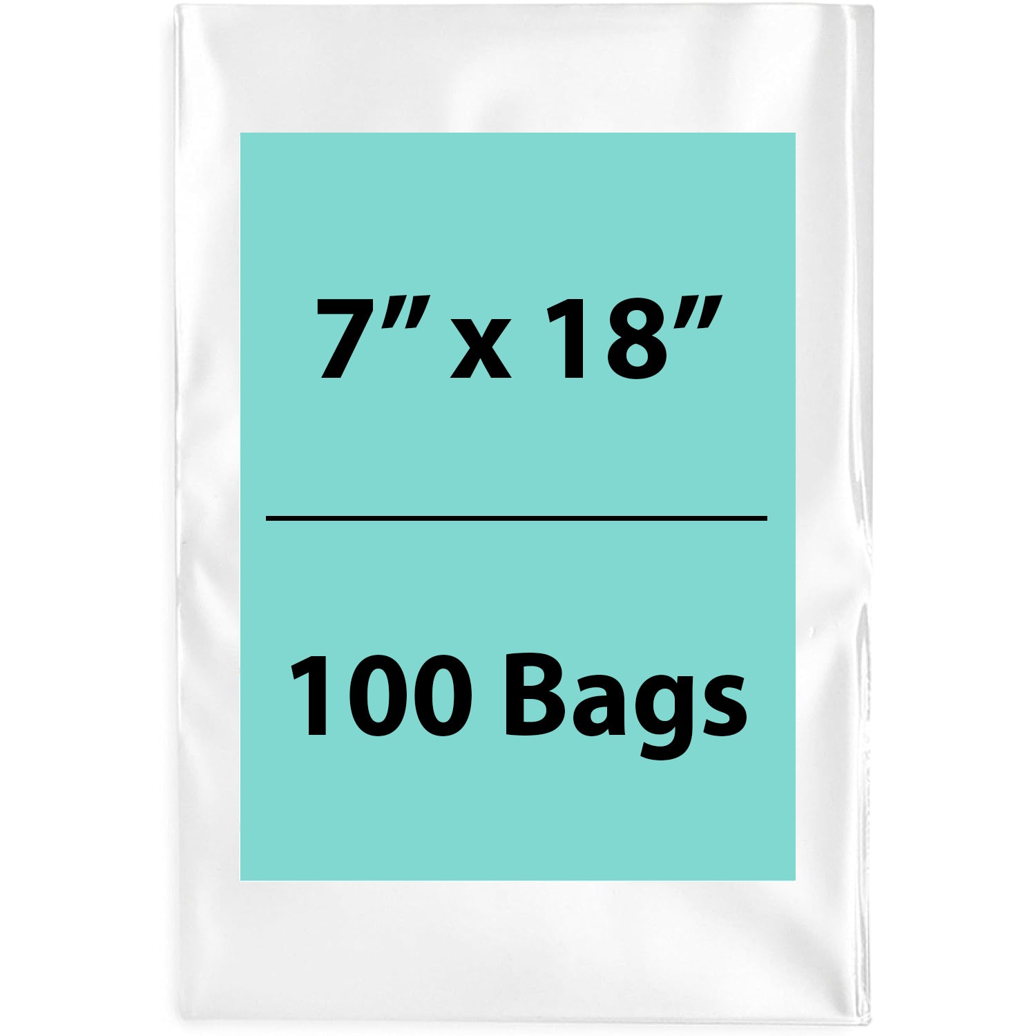 Clear Poly Bags 1.5Mil 7X18 Flat Open Top (LDPE)