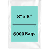 LDPE Clear Poly Bags 8X8 inches 6000 Bags