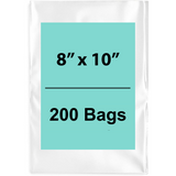 Clear Poly Bags Flat 1.5 Mil Size: 8 inch (width) X 10 inch (height)