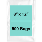Clear Poly Bags Flat 1.5 Mil Size: 8 inch (width) X 12 inch (height)