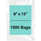 Clear Poly Bags Flat 1.5 Mil Size: 8 inch (width) X 15 inch (height)