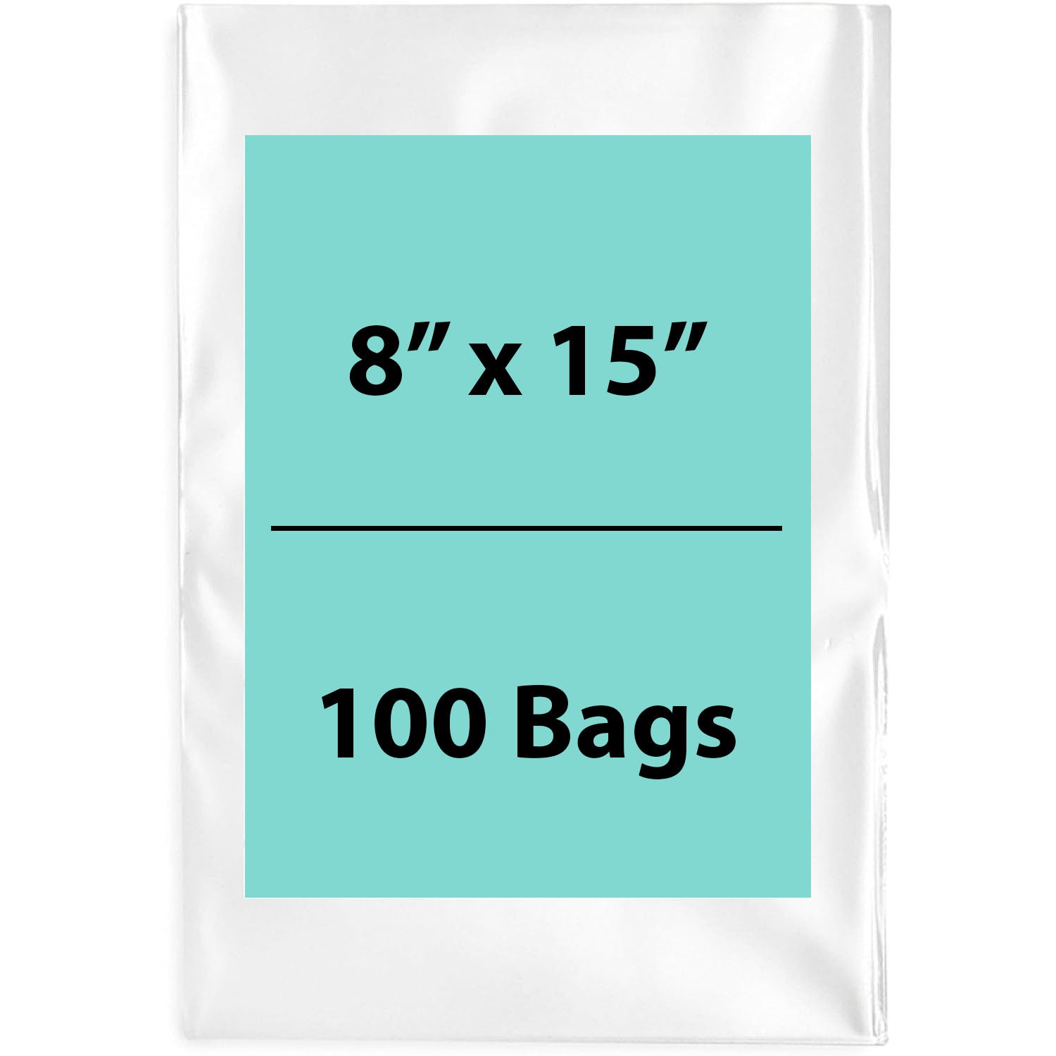 Clear Poly Bags 1.5Mil 8X15 Flat Open Top (LDPE)
