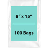 Clear Poly Bags Flat 1.5 Mil Size: 8 inch (width) X 15 inch (height)
