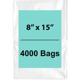 Clear Poly Bags Flat 1.5 Mil Size: 8 inch (width) X 15 inch (height)
