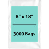 LDPE Clear Poly Bags 8X18 inches 3000 Bags