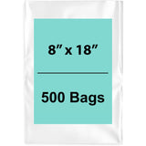 Clear Poly Bags Flat 1.5 Mil Size: 8 inch (width) X 18 inch (height)