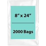 LDPE Clear Poly Bags 8X24 inches 2000 Bags