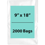 LDPE Clear Poly Bags 9X18 inches 2000 Bags