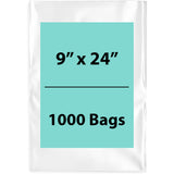 Clear Poly Bags 1.5Mil 9X24 Flat Open Top (LDPE)