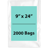 LDPE Clear Poly Bags 9X24 inches 2000 Bags