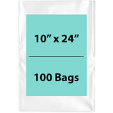 Clear Poly Bags Flat 1.5 Mil Size: 10 inch (width) X 24 inch (height)