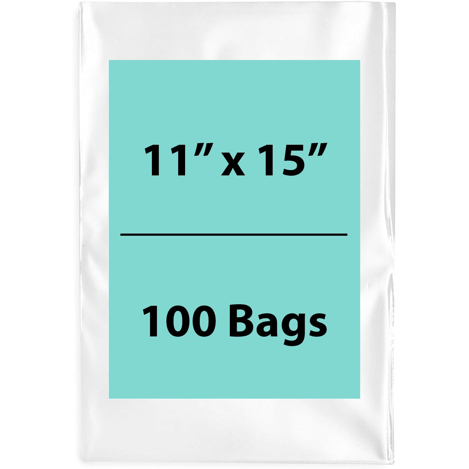 Clear Poly Bags 1.5Mil 11X15 Flat Open Top (LDPE)