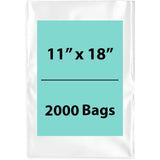 LDPE Clear Poly Bags 11X18 inches 2000 Bags