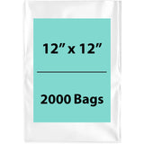 LDPE Clear Poly Bags 12X12 inches 2000 Bags