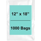 Clear poly bags 1 Mil Size 12 inch (width) X 18 inch (Height) Pack of 1000 Bags