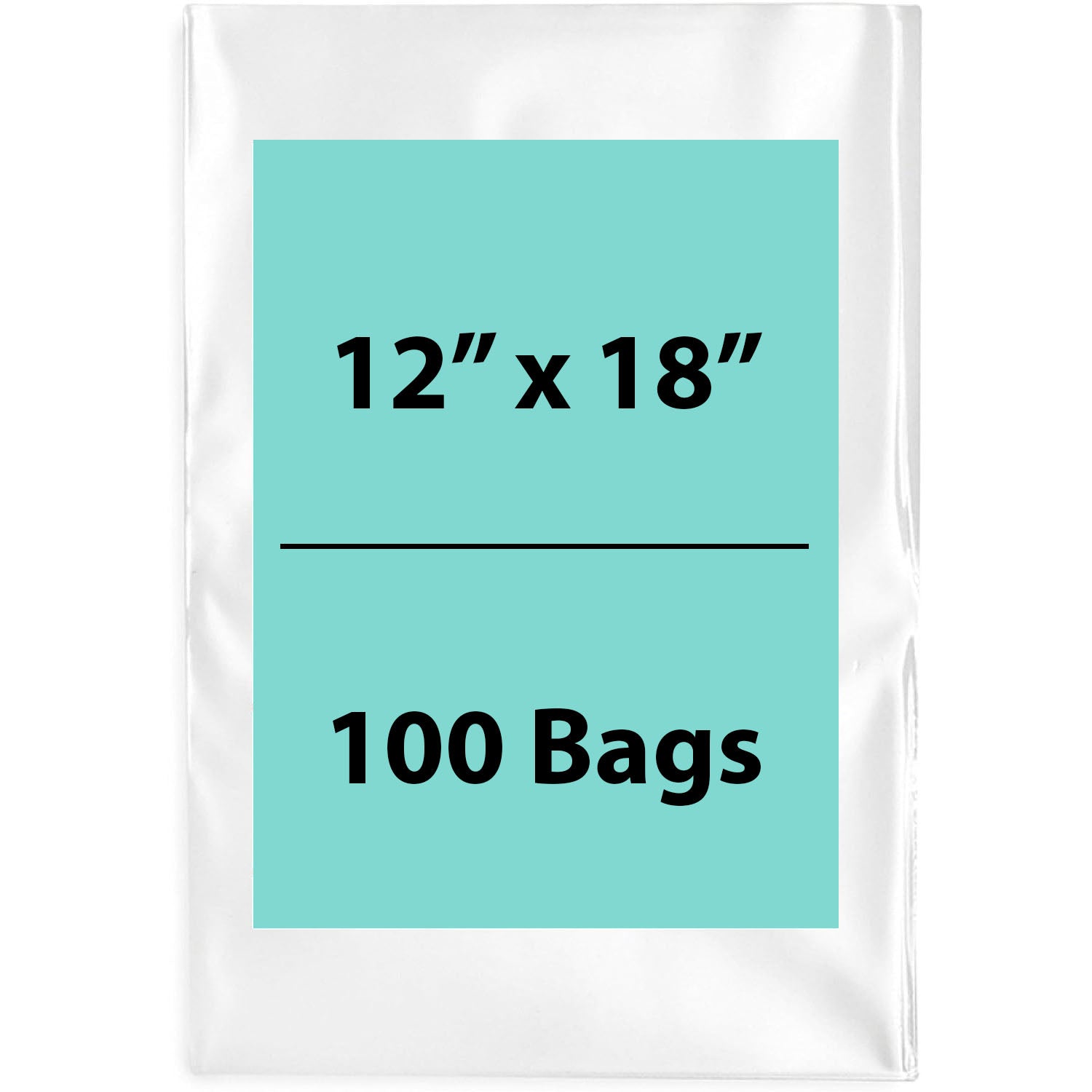 Clear Poly Bags 1.5Mil 12X18 Flat Open Top (LDPE)