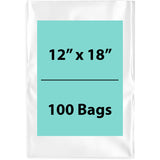 Clear poly bags 1 Mil Size 12 inch (width) X 18 inch (Height) Pack of 100 Bags
