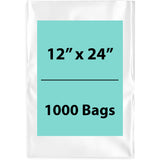 Clear Poly Bags 1.5Mil 12X24 Flat Open Top (LDPE)