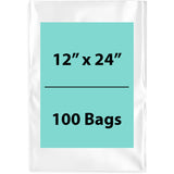 Clear Poly Bags 1.5Mil 12X24 Flat Open Top (LDPE)