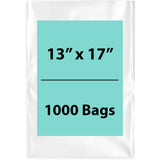 Clear Poly Bags 1.5Mil 13X17 Flat Open Top (LDPE)