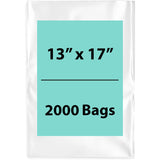 LDPE Clear Poly Bags 13X17 inches 2000 Bags