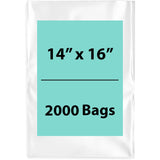 LDPE Clear Poly Bags 14X16 inches 2000 Bags