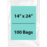 Clear Poly Bags Flat 1.5 Mil Size: 14 (width) Inch X 24 (Height) Inch